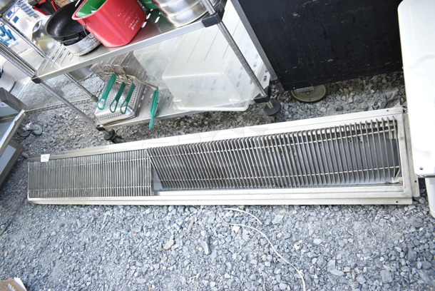 BRAND NEW SCRATCH AND DENT! Regency 600FT1296SS 12" x 96" 14-Gauge Stainless Steel Floor Trough with Grate - Image 2 of 5