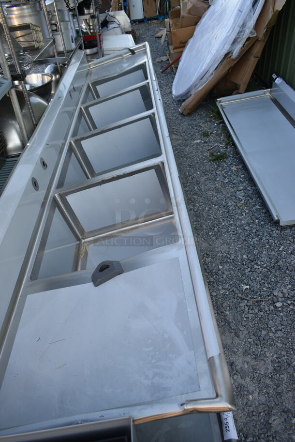 BRAND NEW SCRATCH AND DENT! Regency 600S42424224 Stainless Steel 4 Bay Sink w/ Dual Drain Board. No Legs. Bays 24x24x13.5. Drain Boards 22x26 - Image 3 of 10