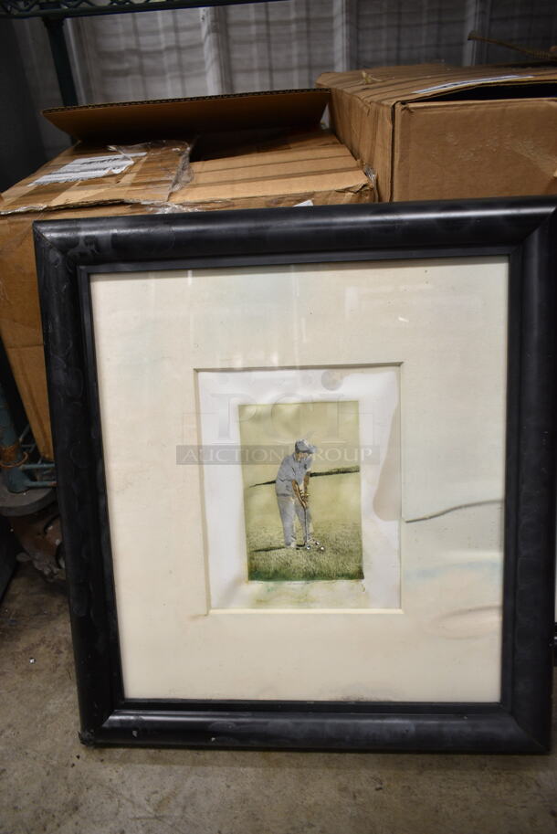 5 Framed Pictures Including Golf Course and Golfers. 5 Times Your Bid! - Image 8 of 11