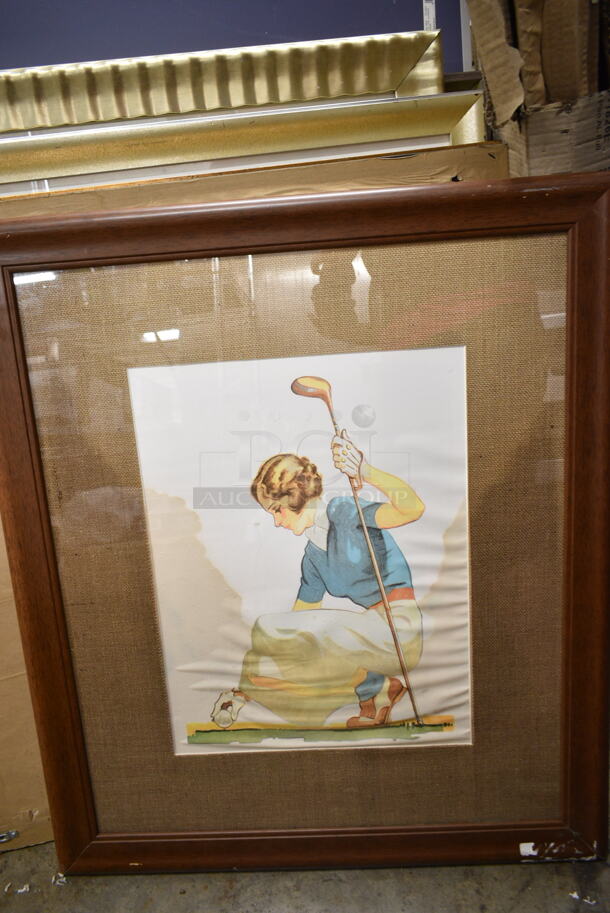 4 Framed Pictures Including Golfers. 4 Times Your Bid! - Image 5 of 5