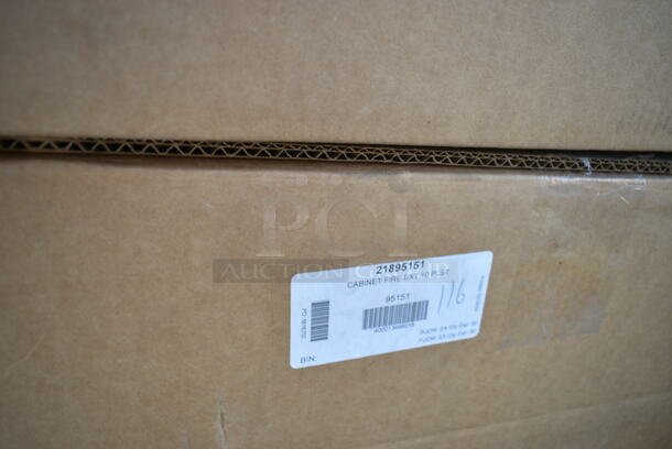 PALLET LOT of 14 BRAND NEW Boxes Including 21895151 Cato 95151 Warrior Red Surface-Mounted Fire Extinguisher Cabinet with Clear Pull-Cover for 10 lb. Fire Extinguishers, 427BASECNR50 Lancaster Table & Seating 50 lb. Black Round Concrete Umbrella Base,  CB2961. 14 Times Your Bid!  - Image 2 of 4