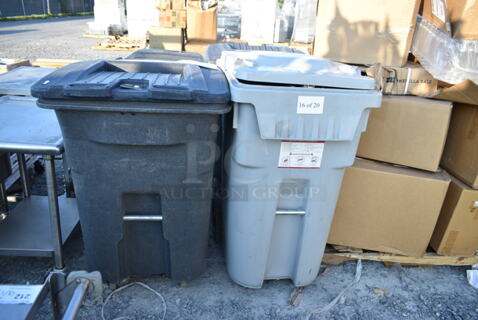 2 Poly Trash Cans. Includes 25x35x41. 2 Times Your Bid!