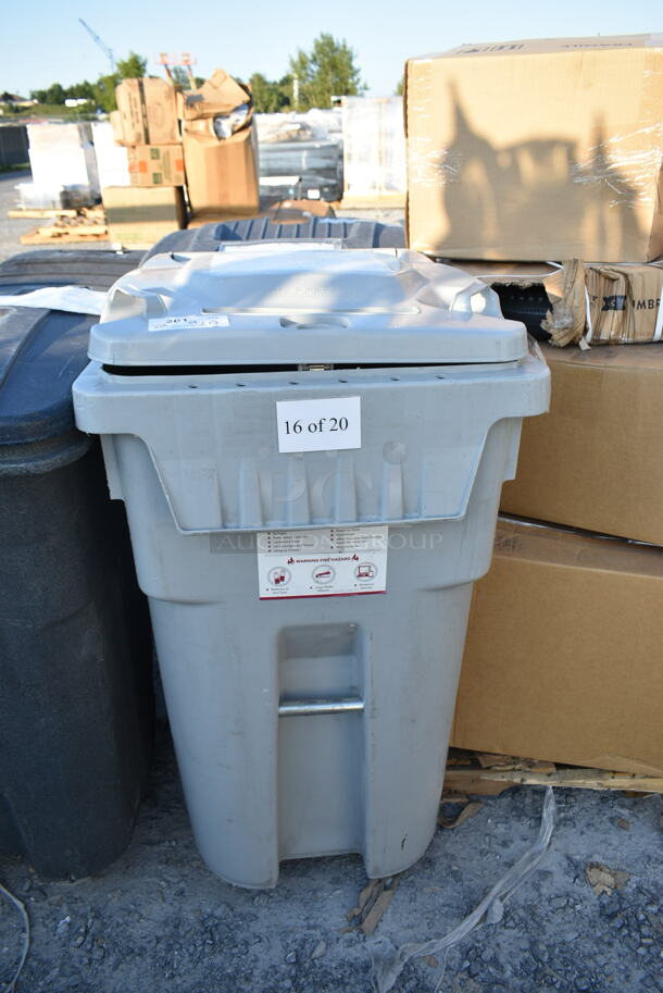2 Poly Trash Cans. Includes 25x35x41. 2 Times Your Bid! - Image 2 of 6