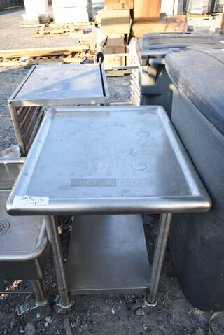Stainless Steel Table w/ Under Shelf on Commercial Casters. 
