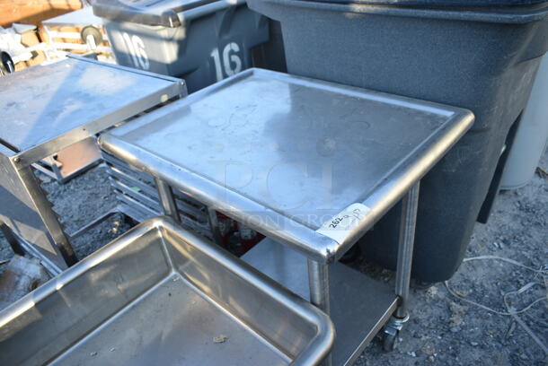 Stainless Steel Table w/ Under Shelf on Commercial Casters.  - Image 3 of 3