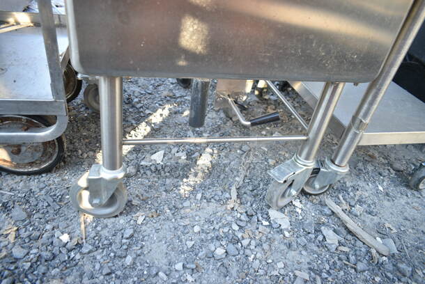 Stainless Steel Single Bay Mop Sink on Commercial Casters.  - Image 2 of 3
