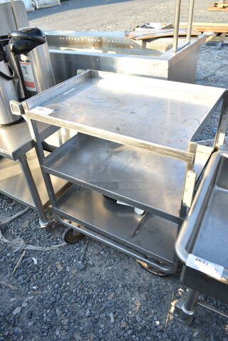 Stainless Steel 3 Tier Cart on Commercial Casters. 