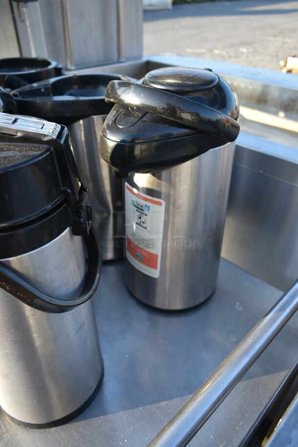 ALL ONE MONEY! Lot of 7 Various Air Pots. 3 Missing Lids.  - Image 2 of 8