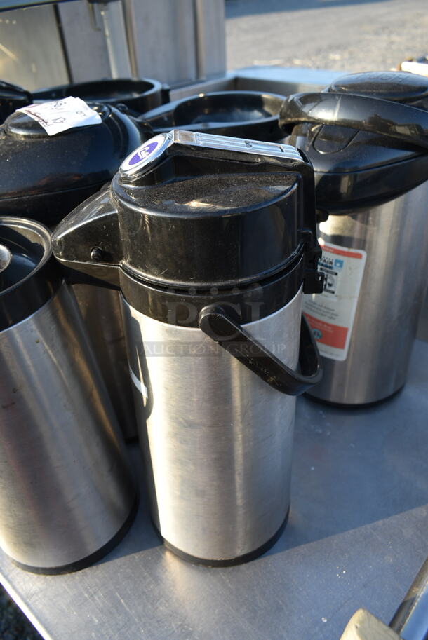 ALL ONE MONEY! Lot of 7 Various Air Pots. 3 Missing Lids.  - Image 3 of 8