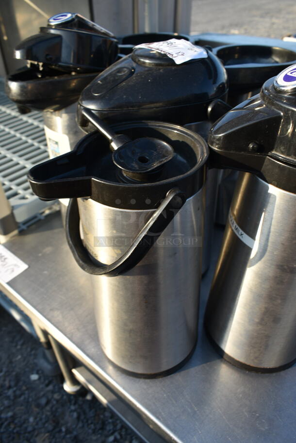 ALL ONE MONEY! Lot of 7 Various Air Pots. 3 Missing Lids.  - Image 4 of 8