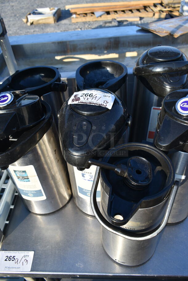 ALL ONE MONEY! Lot of 7 Various Air Pots. 3 Missing Lids.  - Image 6 of 8