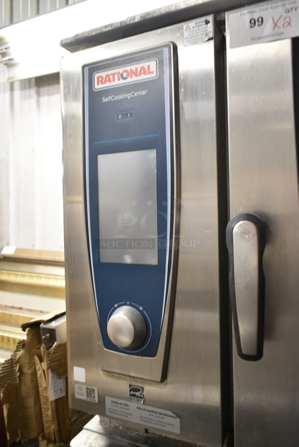2 2018/2019 Rational Stainless Steel Commercial Combitherm Self Cooking Center Convection Ovens on Commercial Casters. Top Model: SCC WE 62. Bottom Model: SCC WE 102. 480 Volts, 3 Phase. 2 Times Your Bid! - Image 3 of 11