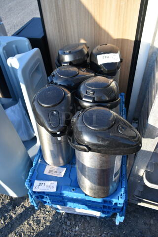6 Metal Air Pots. 6 Times Your Bid!
