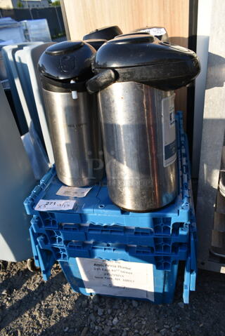 3 Blue Poly Bins. 3 Times Your Bid!