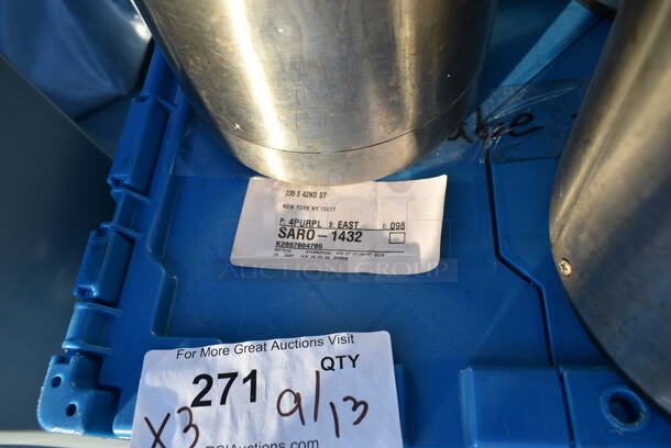 3 Blue Poly Bins. 3 Times Your Bid! - Image 3 of 3
