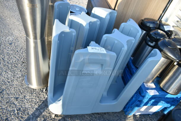Metro PCD Poly Dish Cart on Commercial Casters.  - Image 1 of 4