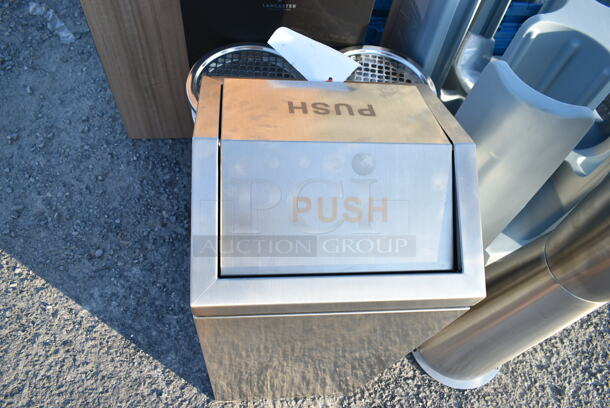 BRAND NEW SCRATCH AND DENT! Stainless Steel Trash Can Shell.  - Image 4 of 5