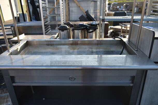 Stainless Steel Steam Table w/ 2 Tier Over Shelf and Under Shelf.  - Image 5 of 7