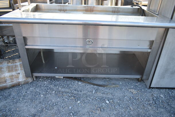 Stainless Steel Steam Table w/ 2 Tier Over Shelf and Under Shelf.  - Image 6 of 7