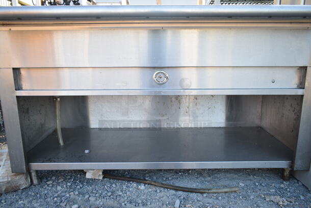 Stainless Steel Steam Table w/ 2 Tier Over Shelf and Under Shelf.  - Image 7 of 7