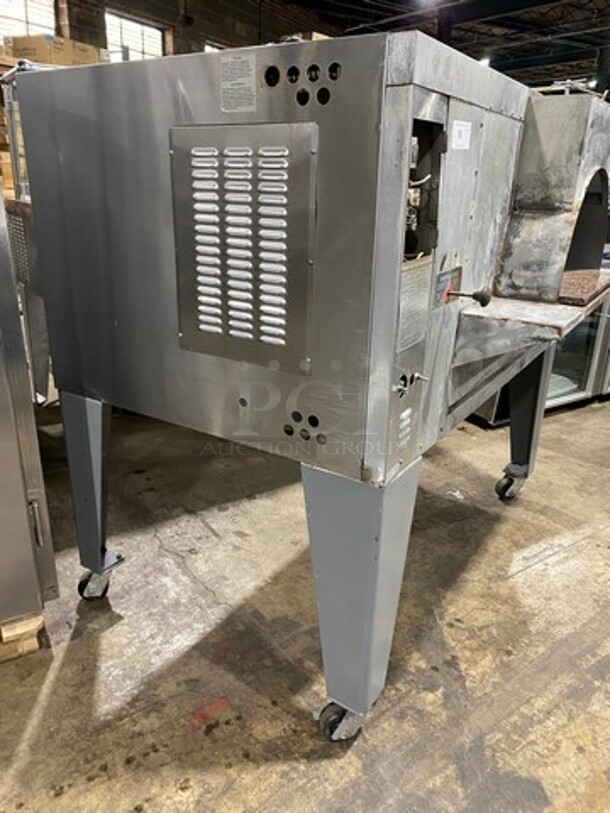 Bakers Pride Commercial Natural Gas Powered Pizza/ Baking Oven! All Stainless Steel! On Casters! WORKING WHEN REMOVED! Model: FC516 SN: 19702 - Image 3 of 11