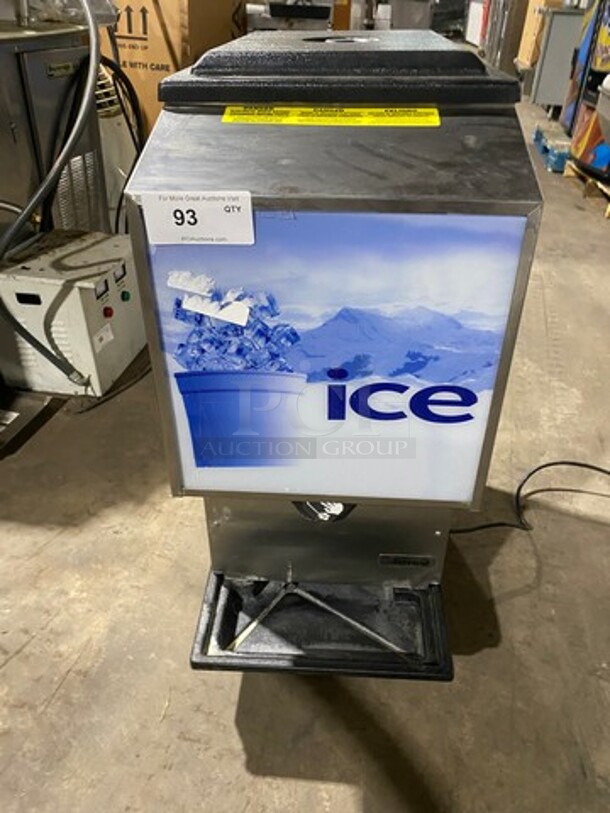 Manitowoc Commercial Countertop Ice Dispenser! All Stainless Steel! On Small Legs! Model: M90 SN: 610196452 115V 60HZ 1 Phase