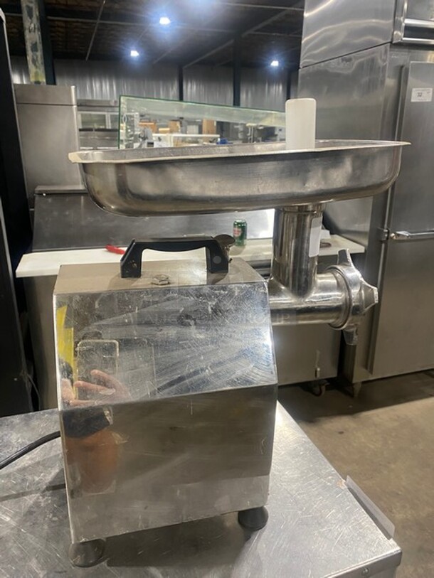 Globe Stainless Steel Commercial Countertop Meat Grinder! MODEL CM12 SN: 12170435 115V! 1PH - Image 2 of 9
