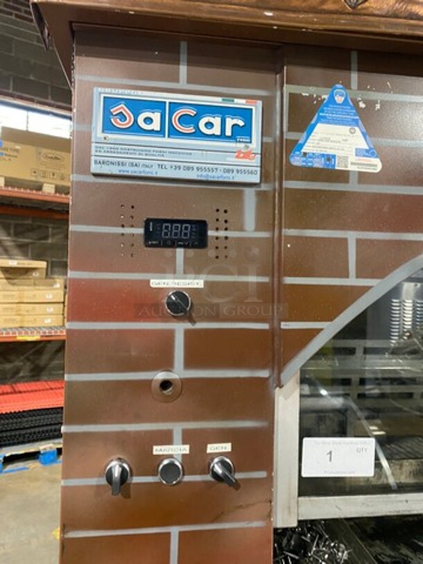 AWESOME! MUST HAVE! LATE MODEL! 2022 Sacar Forni Commercial Wood-Fired Rotisserie Oven! With Copper Panel! Metal With Refractory Bricks! WORKING WHEN REMOVED! Model: DRAGO84 SN: 3851320622 - Image 11 of 12