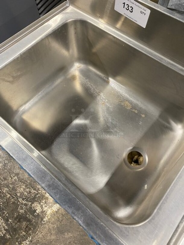 NEW! Eagle Commercial Single Compartment Sink! With Right Side Drain Board! With Back Splash! All Stainless Steel! - Image 6 of 7