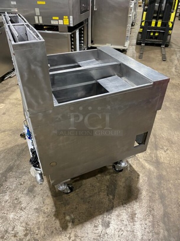 NICE! LATE MODEL! PITCO Soltice Frialator Stainless Steel Commercial Natural Gas Powered 2 Bay Deep Fat Fryer! Model SSH55! On Commercial Casters! - Image 4 of 9