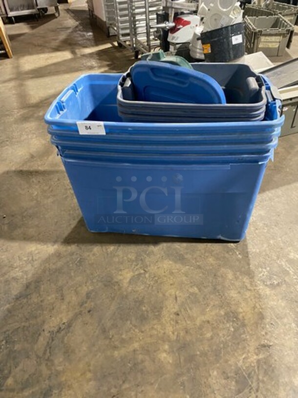 ALL ONE MONEY! Assorted Size Storage Bins! With 2 Small Lids Only! - Image 1 of 6