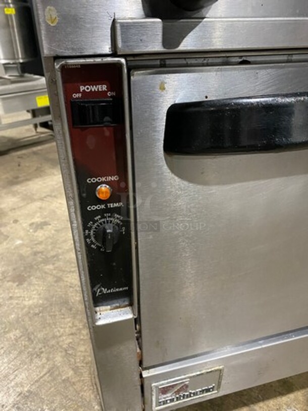 Southbend Commercial Natural Gas Powered 4 Burner Stove! With Raised Back Splash! With Oven Underneath! All Stainless Steel! On Casters! - Image 8 of 10