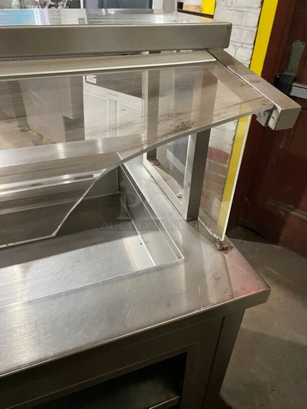 Delfield Stainless Steel Refrigerated Cold Pan Serving Counter! With Sneeze Guard! With 2 Shelves Underneath Storage! MODEL KCSC60NU SN:59213205M 115V 1PH - Image 5 of 10