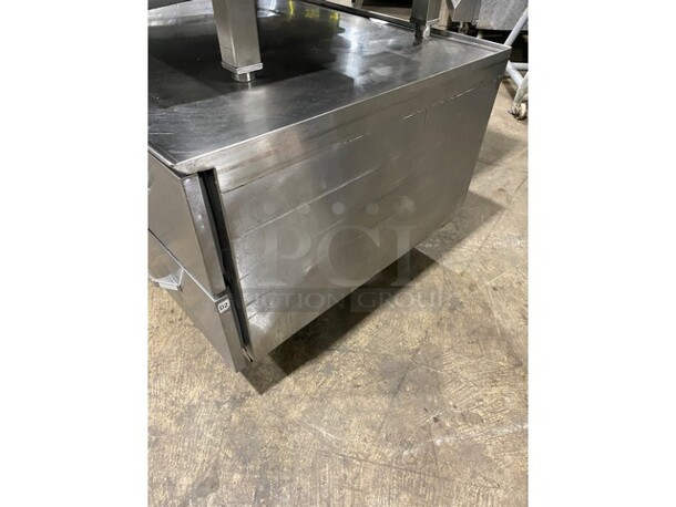 Nice! RANDELL Stainless Steel Commercial 2 Drawer Chef Base on Commercial Casters! MODEL:20048SC SN: W1381640-1 115V 60hz - Image 2 of 7