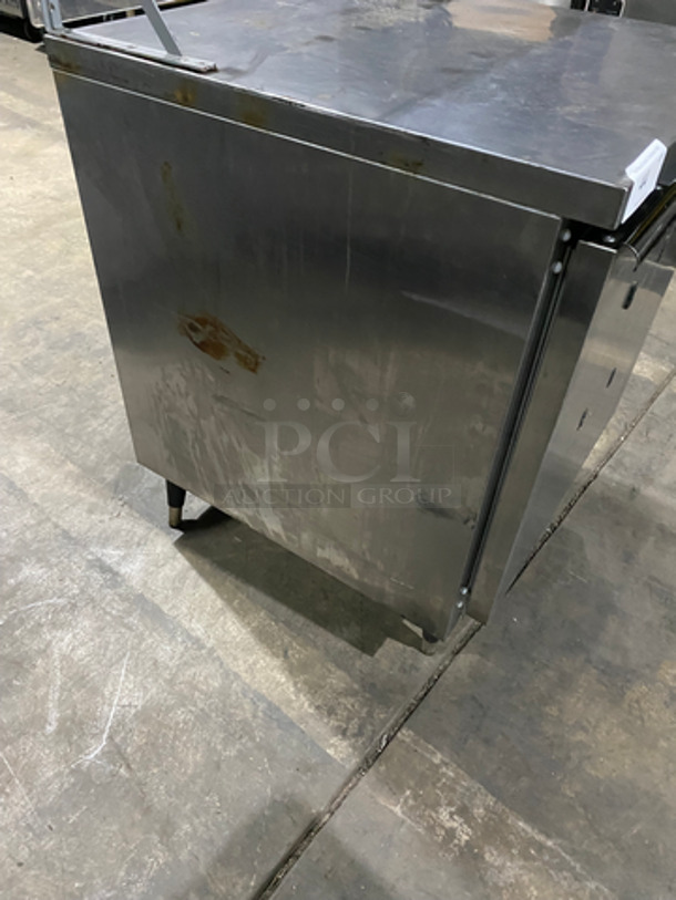 Beverage Air Commercial Single Door Lowboy/Worktop Freezer! With Plexi Glass! All Stainless Steel! On Legs! Measurements Are Without Plexi Glass! Model: WTF27A 115V 60HZ 1 Phase - Image 4 of 7