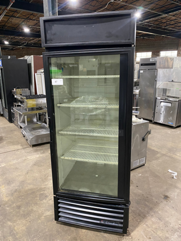 True Commercial Single Door Reach In Refrigerator Merchandiser! With View Through Door! With Poly Coated Racks! Model: GDM26 SN: 7378672 115V 60HZ 1 Phase