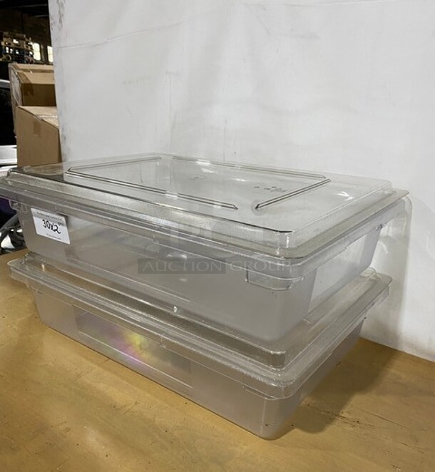 Cambro Clear 18X26 Poly Food Storage Box With Lid! MODEL 1826CCW 2X Your Bid! - Image 2 of 7