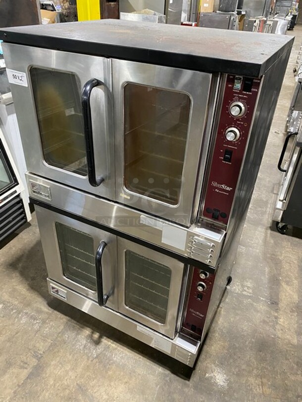 WOW! Southbend Natural Gas Powered Double Stacked Convection Oven! With 2 View Through Doors! With Metal Racks! Silverstar Edition! On Commercial Casters! 2 X Your Bid Makes One Unit!  - Image 12 of 12