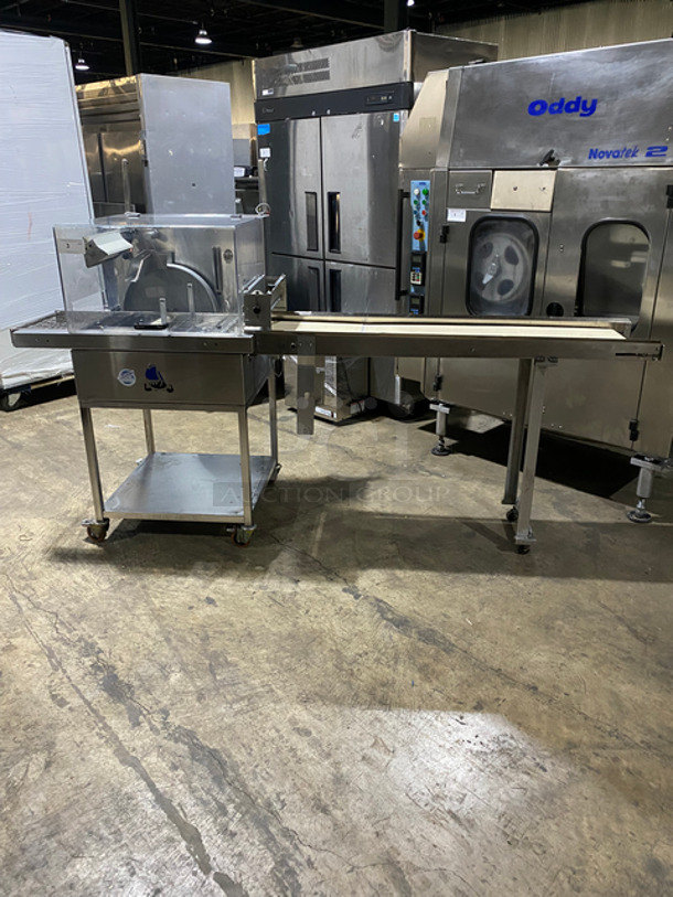 Nielsen Commercial Pass-Through Chocolate Glazing Machine! Stainless Steel Body! On Casters!