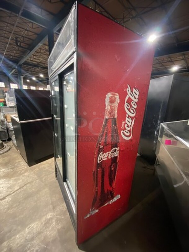 True Commercial 2 Door Reach In Refrigerator Merchandiser! With View Through Sliding Doors! With Poly Drink Racks! Model: GDM37 SN: 2782180 115V 60HZ 1 Phase! Working When Removed! - Image 4 of 11