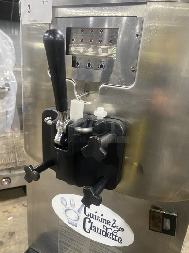 TAYLOR CROWN Taylor C706-27 Stainless Steel Commercial Countertop Air Cooled Single Flavor Soft Serve Ice Cream Machine! On Casters! Model C706-27 Serial M1025895 208-230 Volts, 1 Phase. - Image 6 of 9