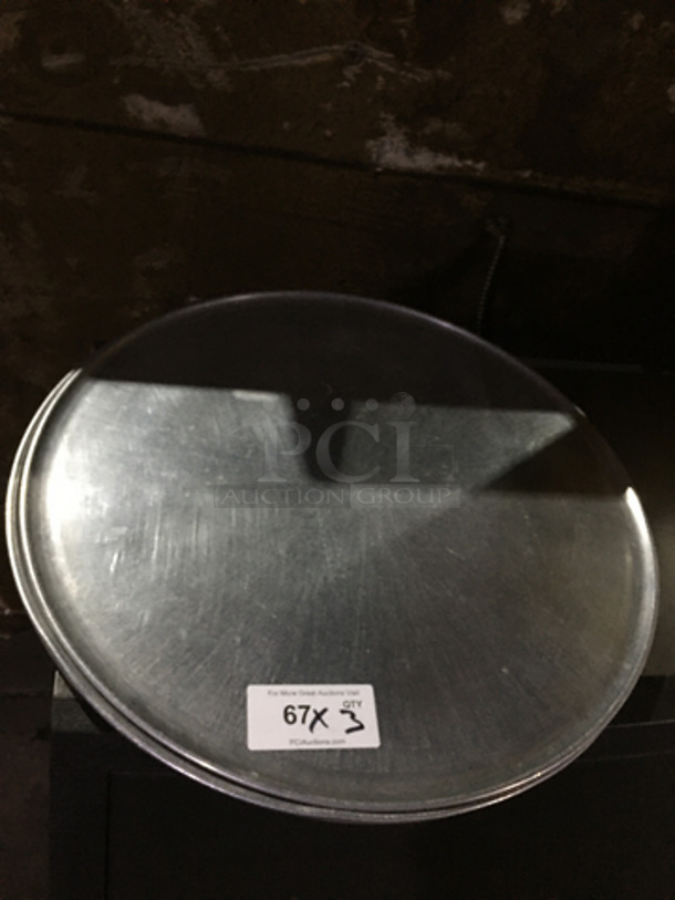Round Stainless Steel Serving Trays! 3 Times Your Bid!