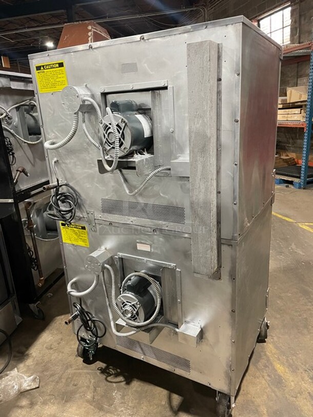 Vulcan Commercial Natural Gas Powered Double Stacked Convection Ovens! All Stainless Steel! On Casters! 2x Your Bid Makes One Unit!  - Image 4 of 9