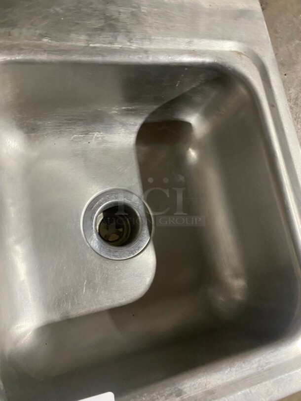 KCS Commercial Stainless Steel Hand Sink! With Back Splash! With Faucet And Handles! - Image 5 of 6