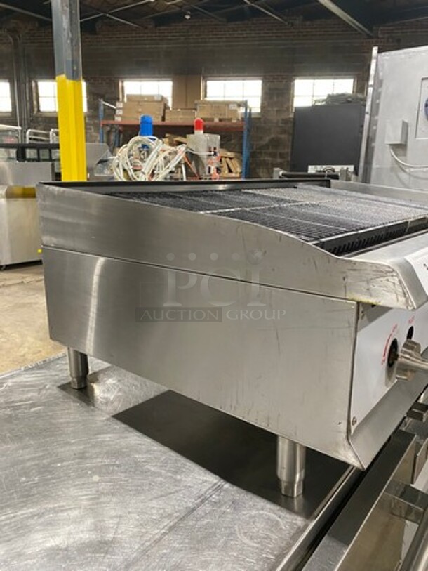 CPG Commercial Countertop Natural Gas Powered Char Broiler Grill! With Back And Side Splashes! All Stainless Steel! On Small Legs! - Image 2 of 11