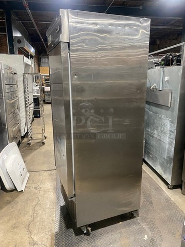 Avantco Commercial Single Door Reach In Cooler! Poly Coated Racks! All Stainless Steel! On Casters! - Image 4 of 8