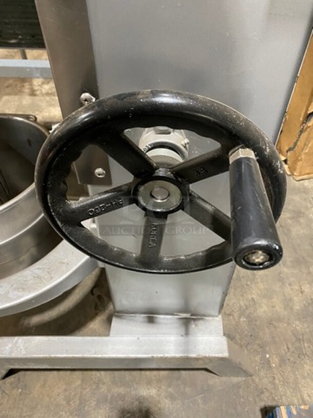 NICE! Commercial Floor Style 30QT Planetary Mixer! With Whisk And Paddle Attachments! With Bowl! Stainless Steel! WORKING WHEN REMOVED! - Image 9 of 12