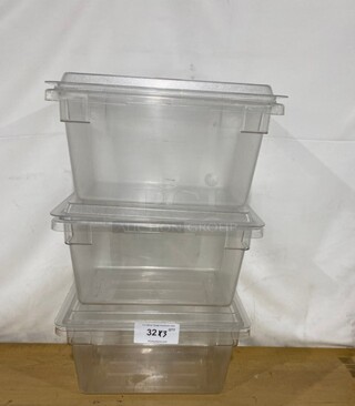 Cambro Clear Food Storage Box With Lid! MODEL 1218CCW 12X18 3x Your Bid!