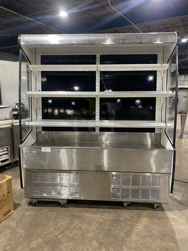 Federal Industries Commercial Refrigerated Open Grab-N-Go Case Merchandiser! All Stainless Steel! Model: RSSM678SC SN: 06082839830 120/208/240V 60HZ 1 Phase
