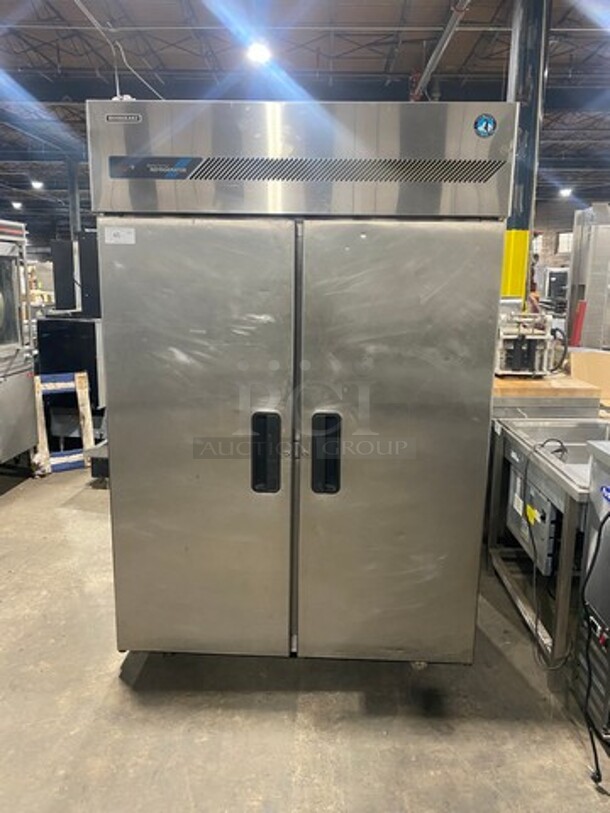 Hoshizaki Commercial 2 Door Reach In Refrigerator! All Stainless Steel! On Casters! Model: RH2AAC SN: N60580G 115V 60HZ 1 Phase